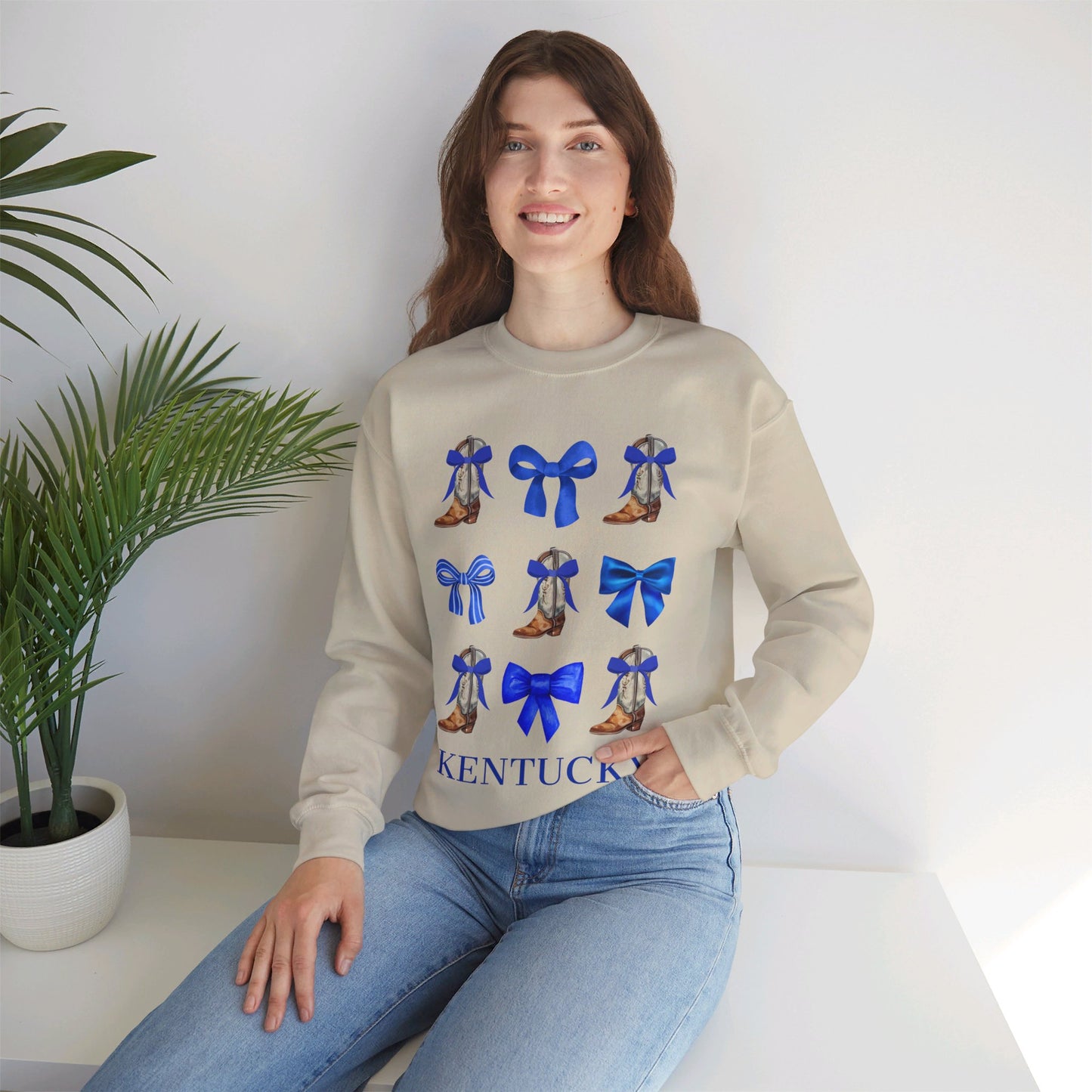 Kentucky Wildcats Coquette Cowgirl Boots & Bows Sweater
