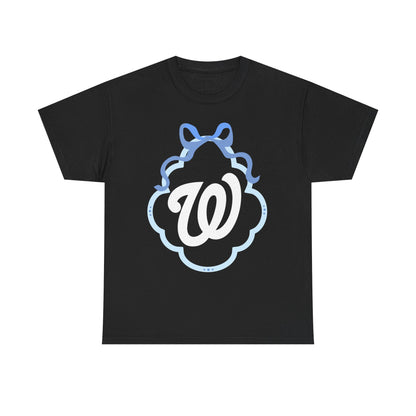 W COQUETTE BLUE BOW & BORDER