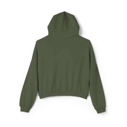 West HORSESHOE CHEER POM -- Women's Cinched/Cropped Hoodie