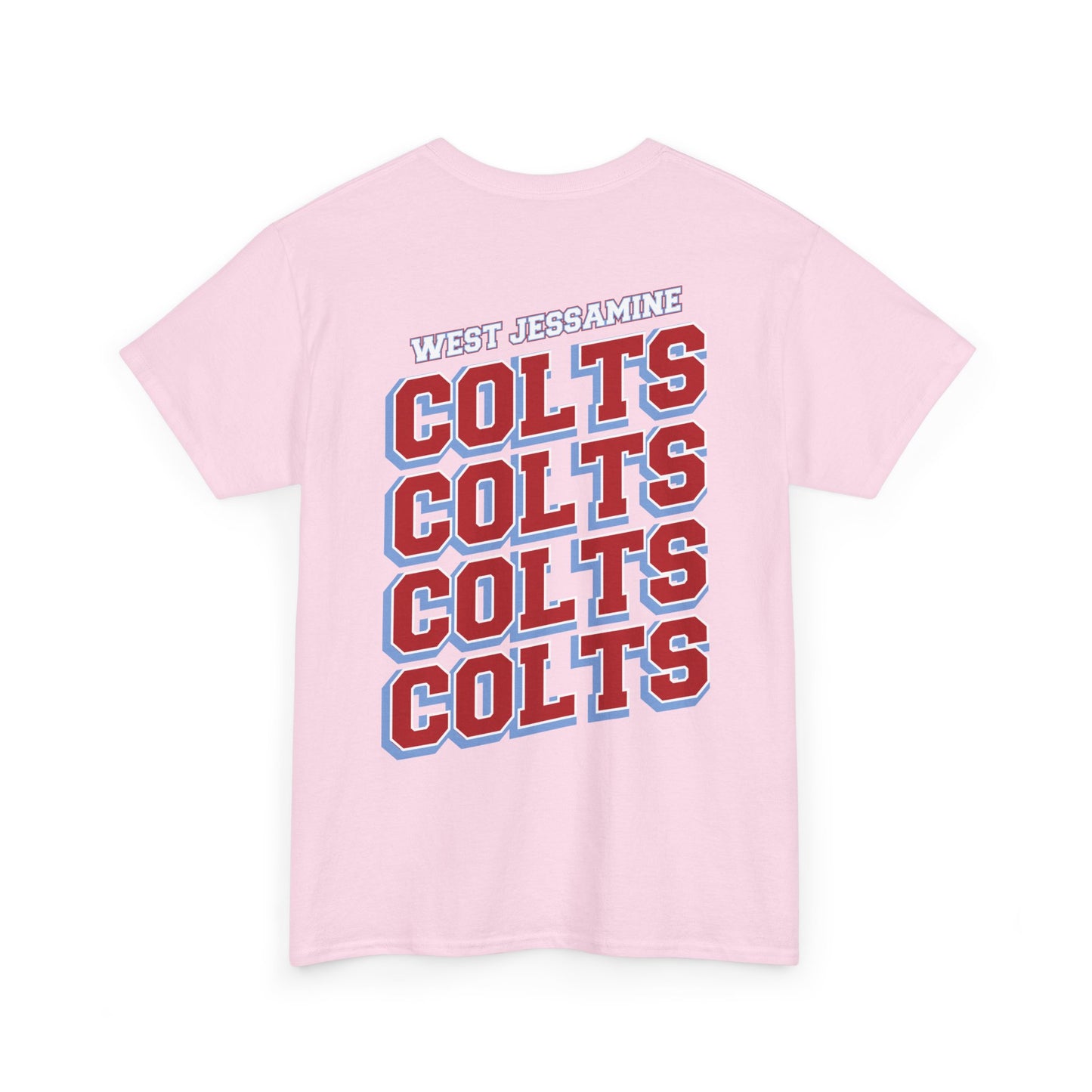 (W) Logo on Front; West Jessamine COLTS on Back —  Front & Back Unisex T-Shirt