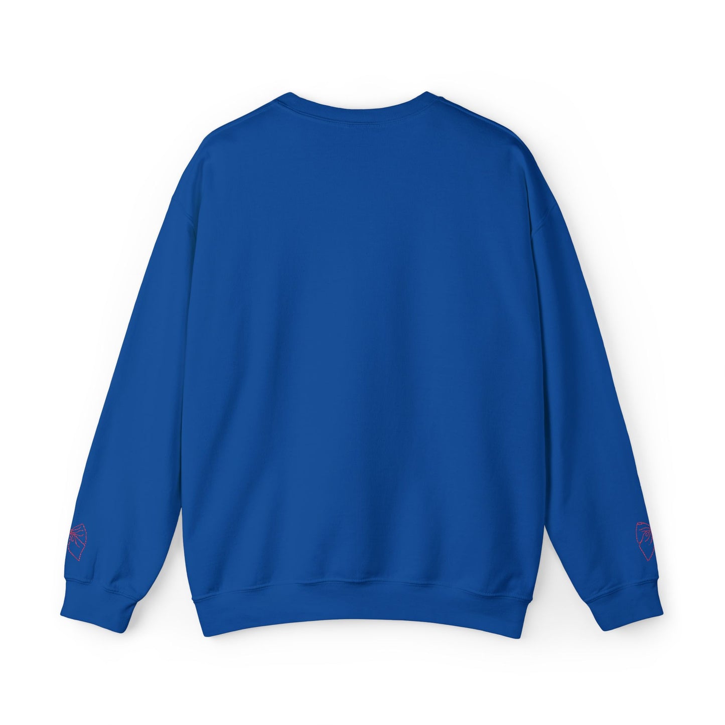 Valentine Heart 'Diet Coke' with Red Bows on Left & Right Sleeves Crewneck Sweatshirt -Embroidered