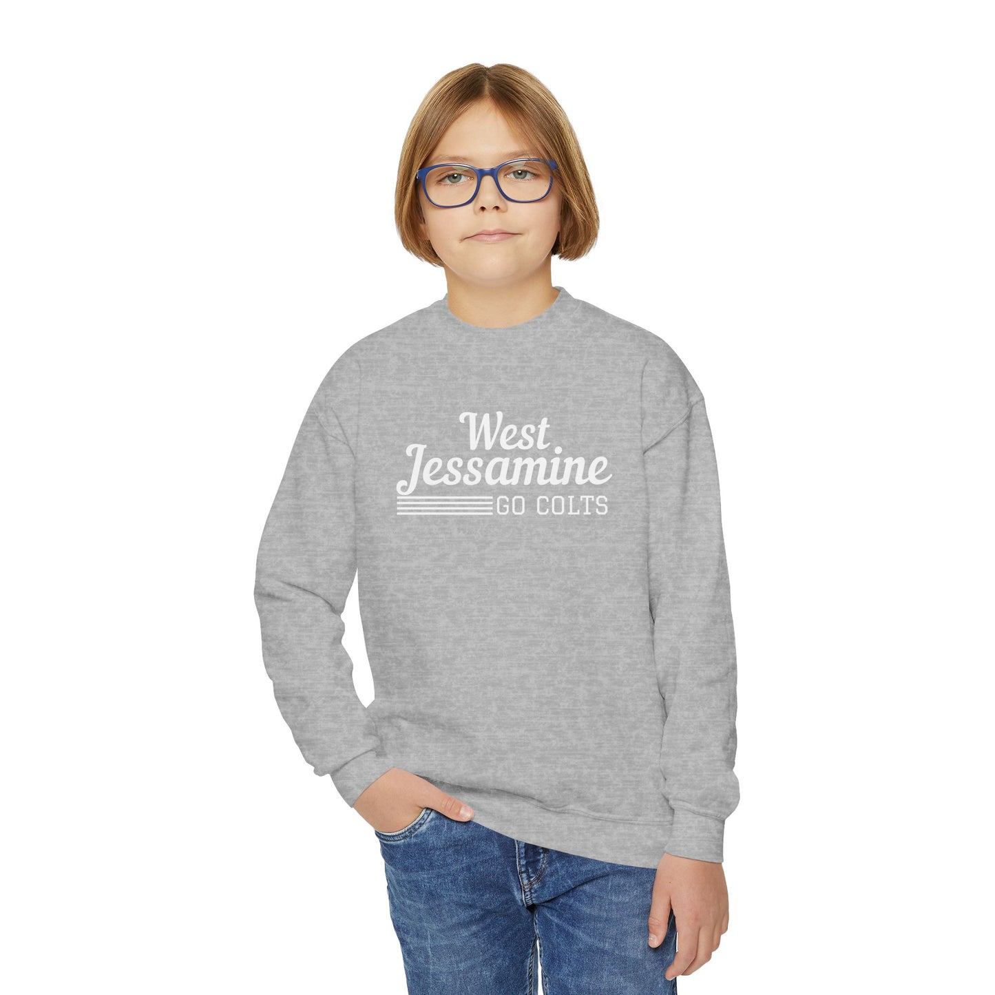 Youth Crewneck Sweatshirt - West Jessamine Colts - Unisex