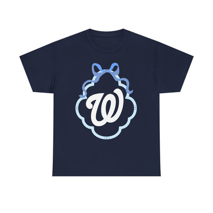 W COQUETTE BLUE BOW & BORDER