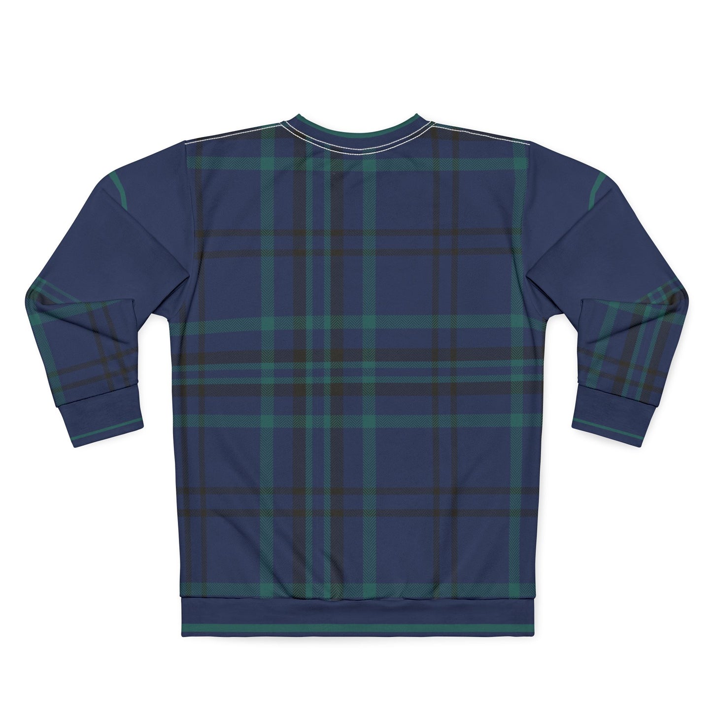 Jaguars Plaid Sleeve Sweatshirt — Blue & Green - AOP Pullover