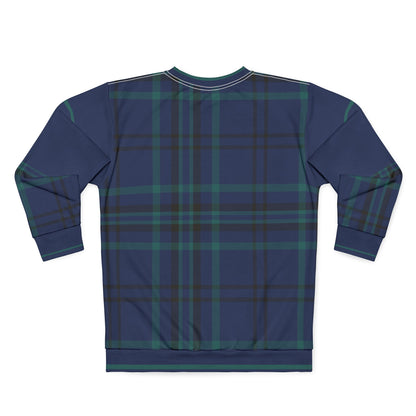Jaguars Plaid Sleeve Sweatshirt — Blue & Green - AOP Pullover