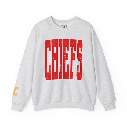 KC KANSAS CITY Chiefs  - KC on Right Sleeve - Unisex Sweatshirt