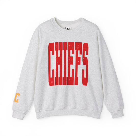 KC KANSAS CITY Chiefs  - KC on Right Sleeve - Unisex Sweatshirt