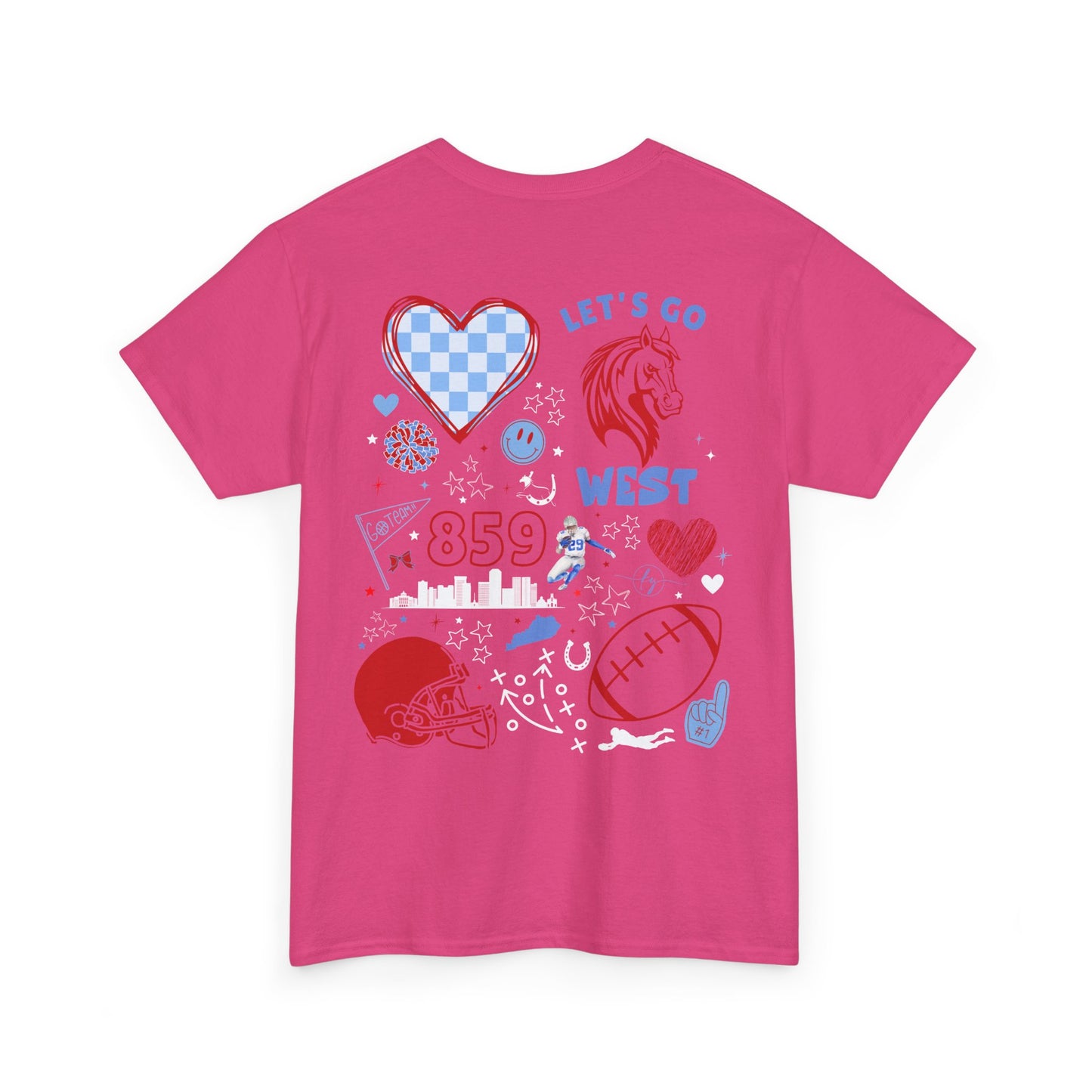 WEST JESSAMINE FOOTBALL  (FRONT & BACK) - LETS GO WEST