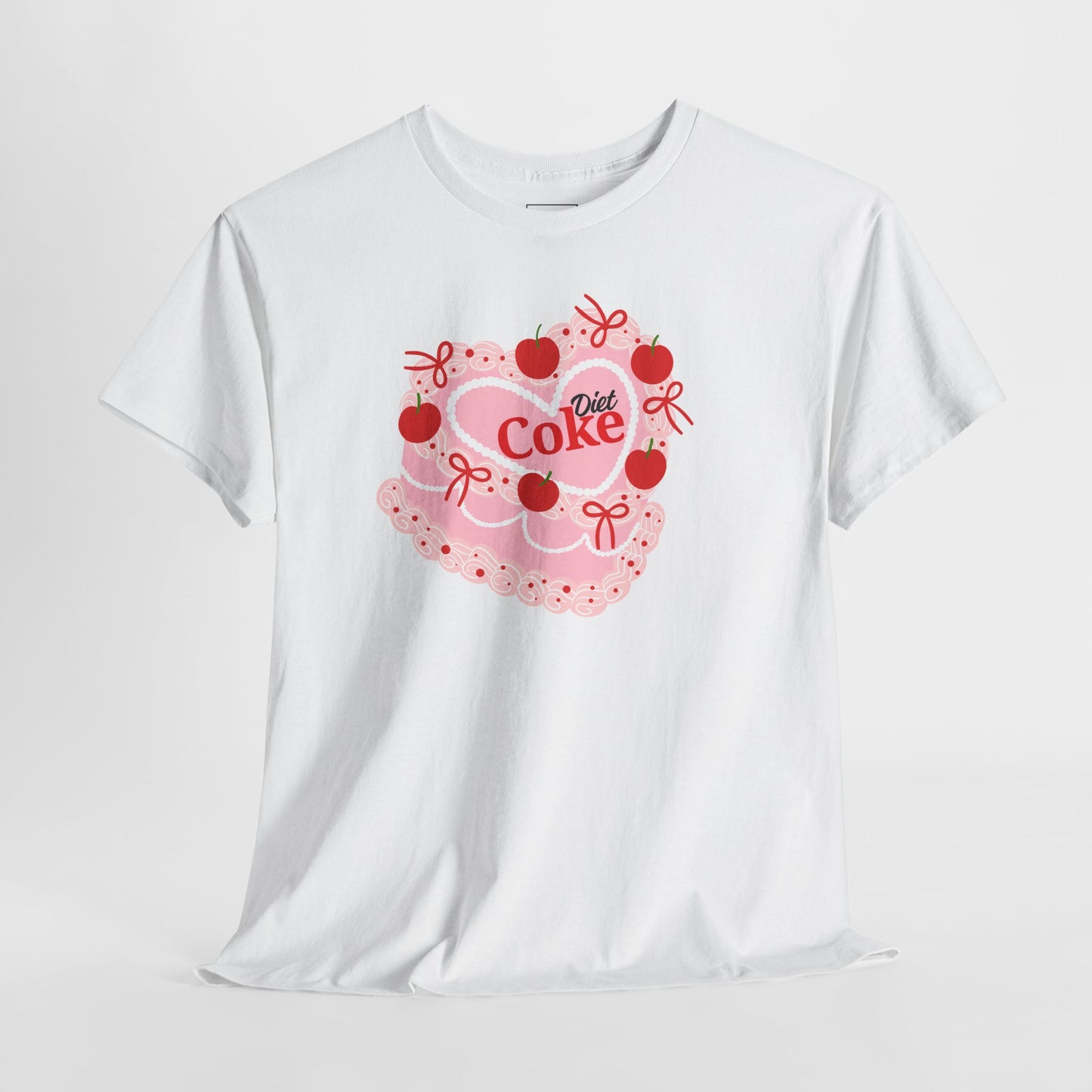 Coquette Cherry "Diet Coke" Heart Cake T-Shirt