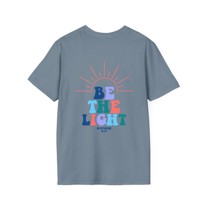 be the light christian bible blue (front and back)
