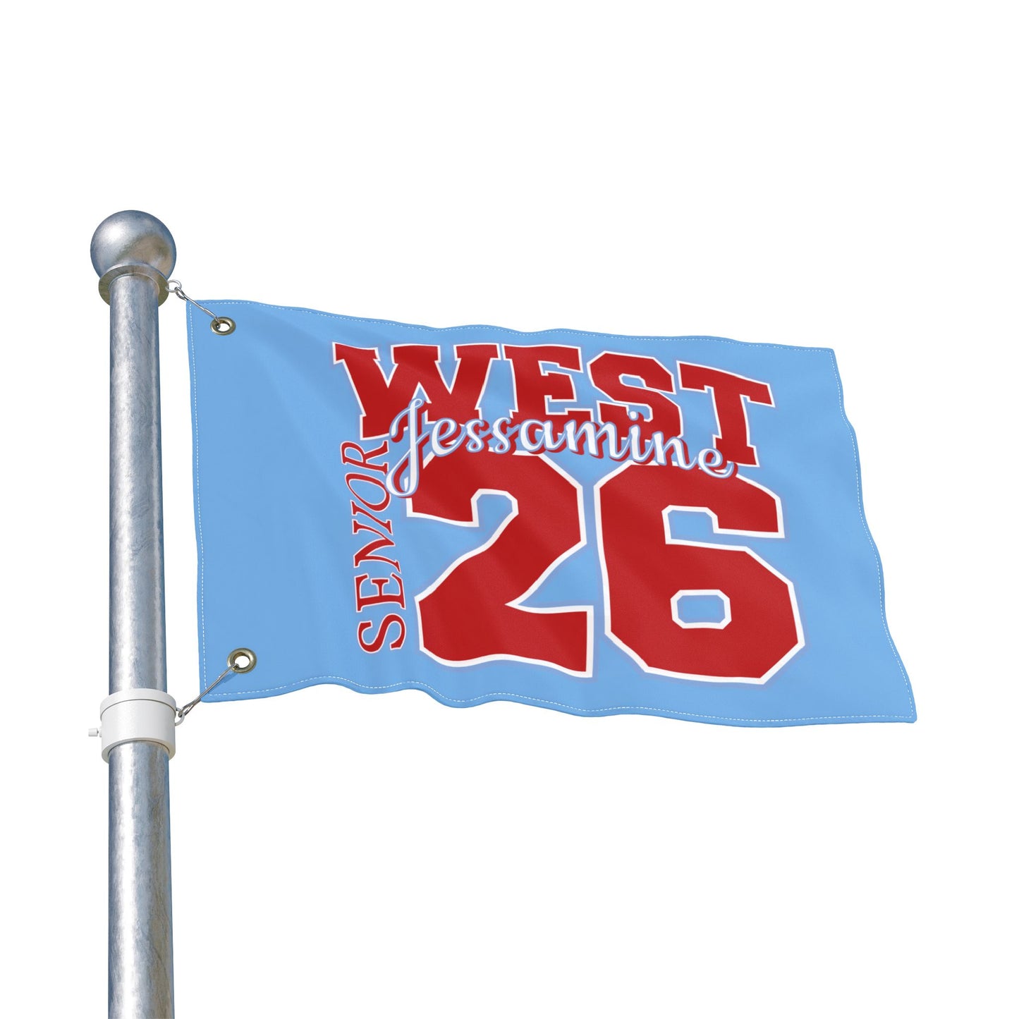 Senior West '26 - Personalized Double-Sided Flag
