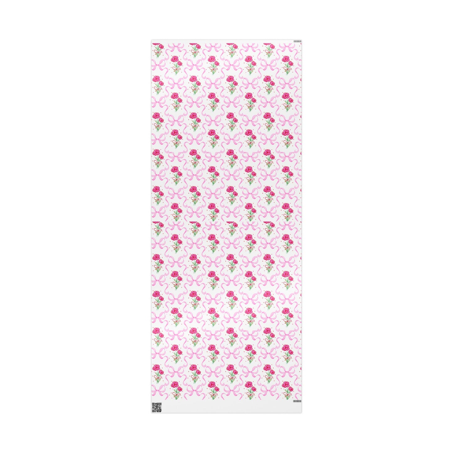 Pink Bows & Flower Wrapping Paper — Coquette Gift Wrap
