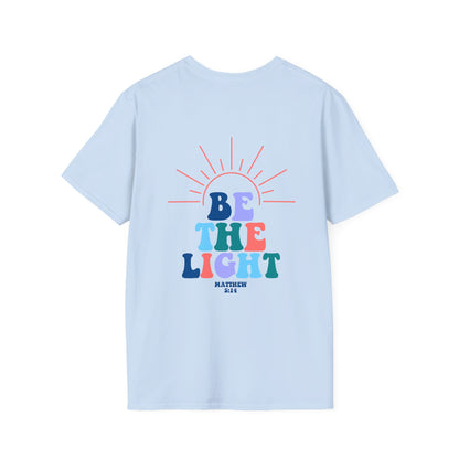 be the light christian bible blue (front and back)