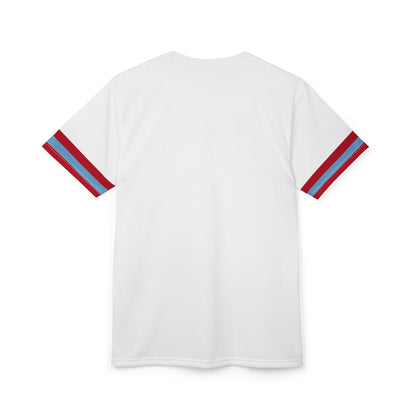 West Jess Football Helmet Striped-Sleeve Unisex T-Shirt