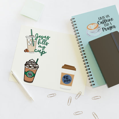 Coffee and Jesus Christian Sticker Sheets
