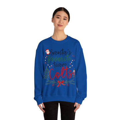 Santa's Favorite Team - COLTS - Christmas Sweatshirt - Unisex