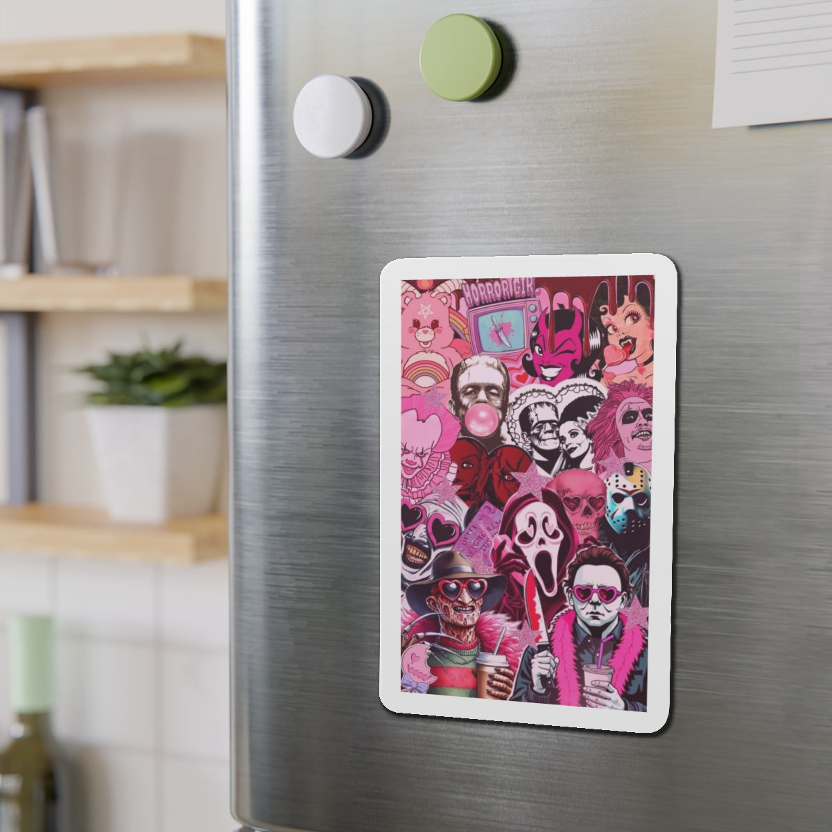 HALLOWEEN Chic Die-Cut Magnets for Home Decor, Stylish Refrigerator Magnet, Personalized Office Decor, Custom Gift Idea, Modern Home Accessories