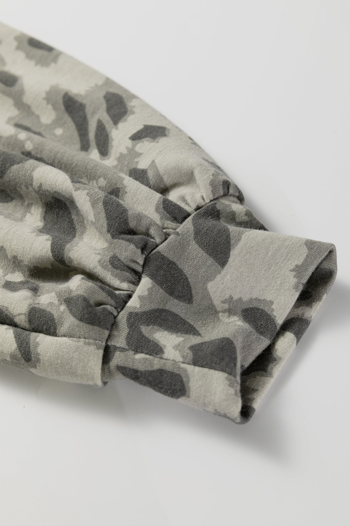 Brown Leopard Print Raw Seam Patchwork Pullover Drawstring Loose Pant Set