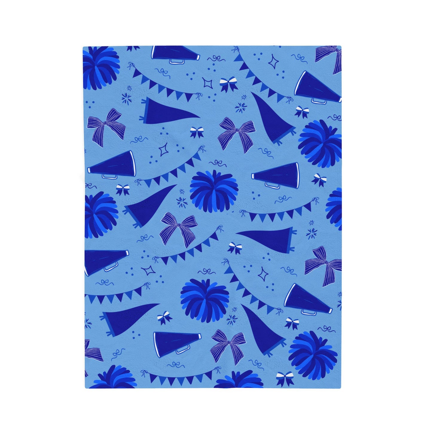 Blue Cheer Velveteen Plush Blanket — Soft Velvet Cheer Blanket