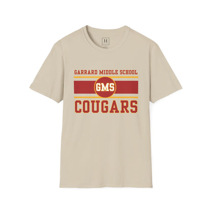 GMS Garrard Middle School Cougars T-Shirt (Front Only)