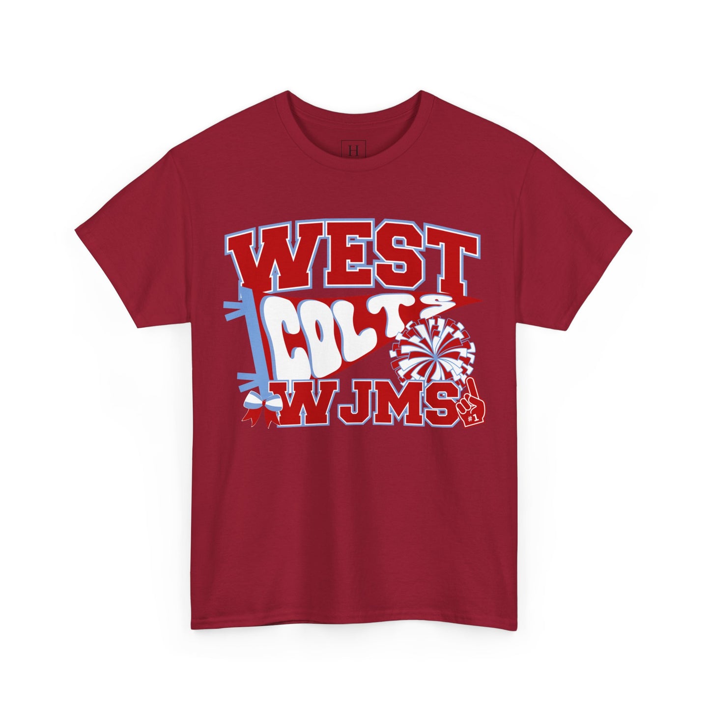 West Jessamine WJMS Colts Fan Tee —  Front & Back Unisex Tee