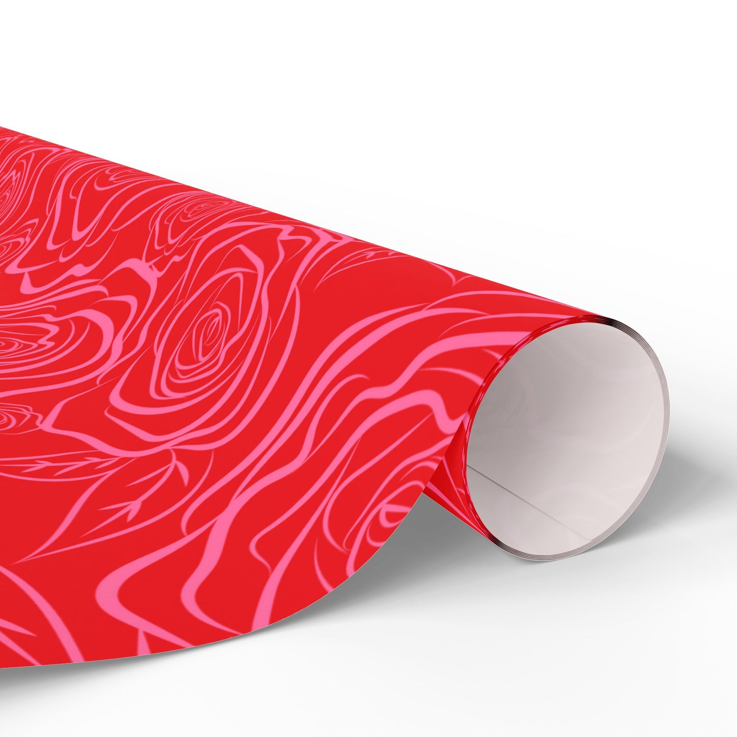 Pink & Red Floral Wrapping Paper — Coquette Flower Gift Wrap