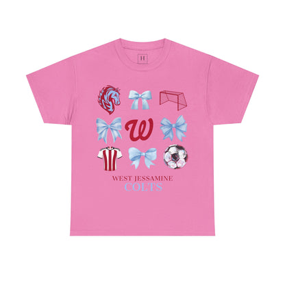 Copy of West Jessamine Colts Coquette Soccer Bows - Unisex Tee