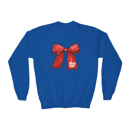 YOUTH - Let's Go Colts Bow - W Logo Unisex Sweatshirt