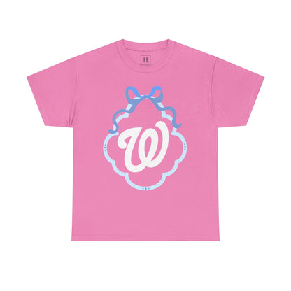 W COQUETTE BLUE BOW & BORDER