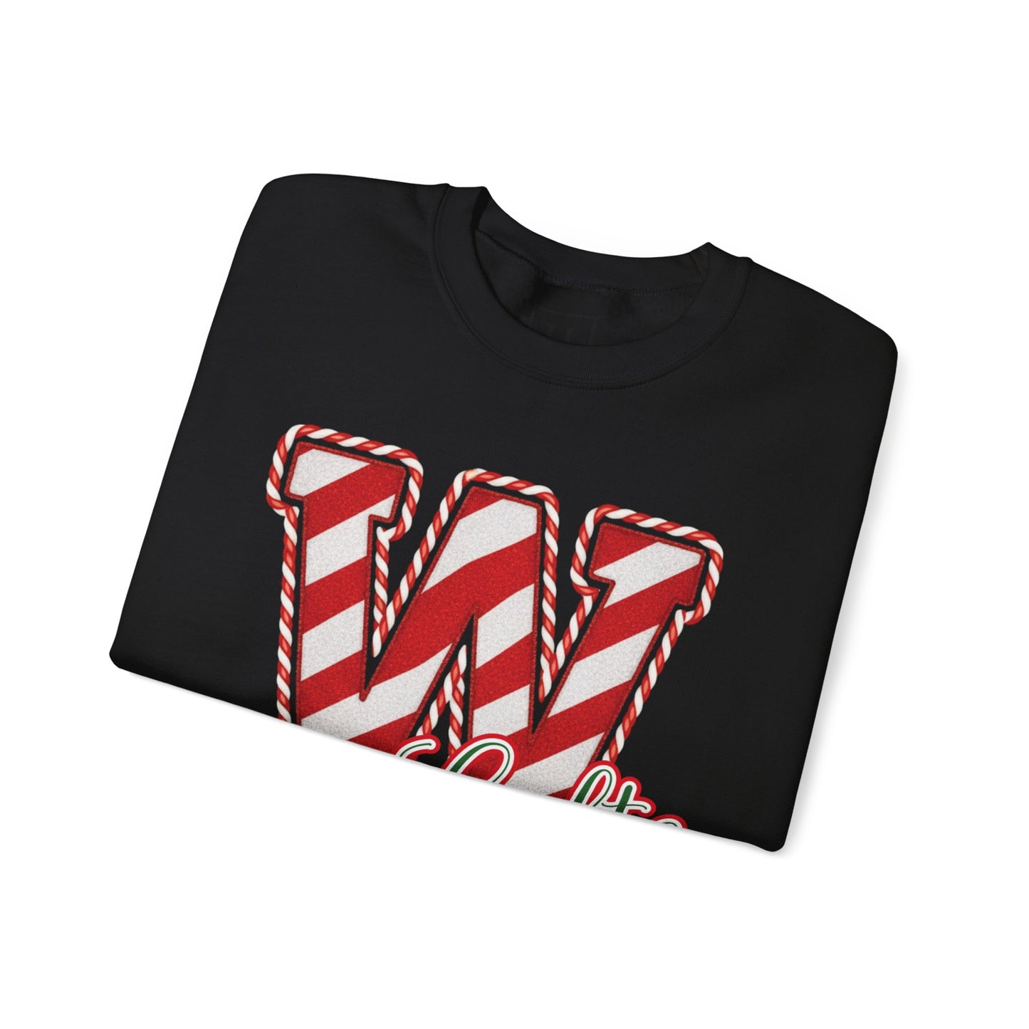 Candy Cane "W" - Colts; Christmas Sweatshirt - Unisex