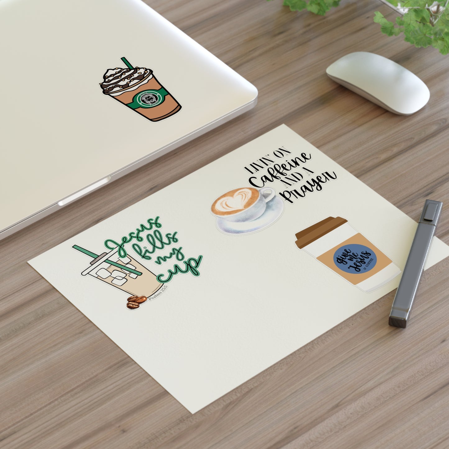 Coffee and Jesus Christian Sticker Sheets