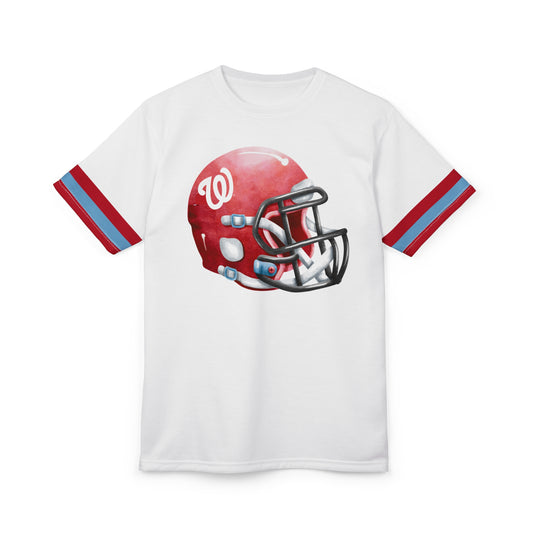West Jess Football Helmet Striped-Sleeve Unisex T-Shirt