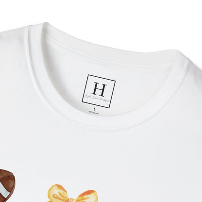 Bows & Football T-Shirt (Front Only)