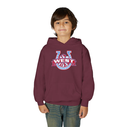 YOUTH Hoodie -- Cheerleading Unisex Tee - West Jessamine Horseshoe Logo with Poms
