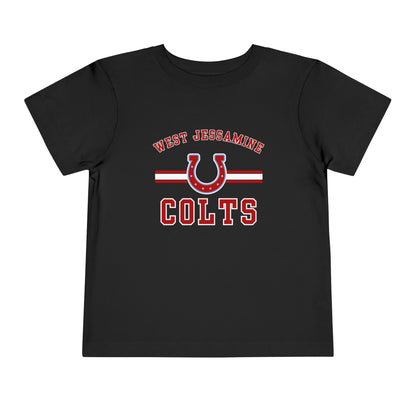 Toddler; West Jessamine Colts with Horseshoe- Unisex T-shirt