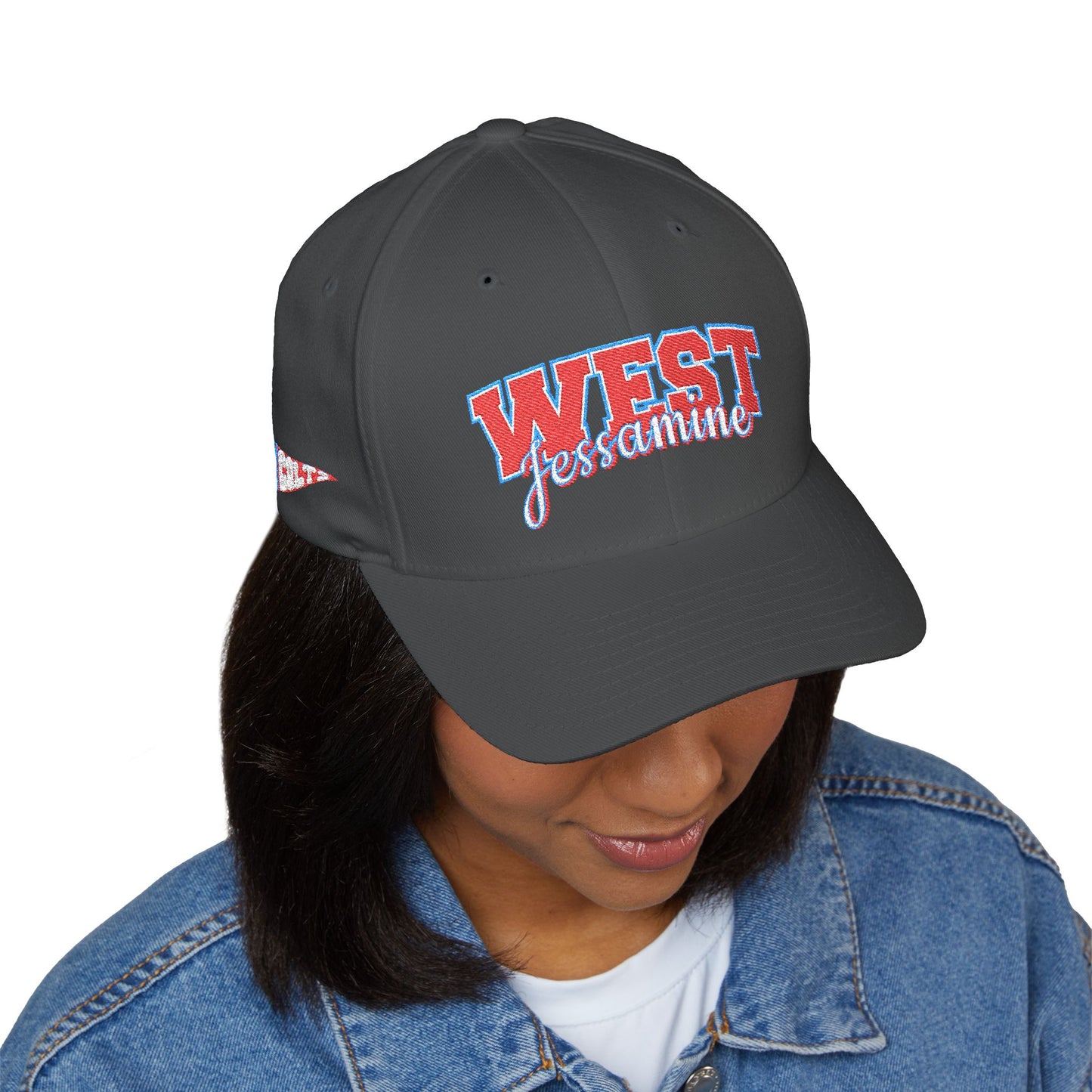West Jessamine - Colts Pennant on Left Side - Embroidered Baseball Cap — Retro Game Day School Spirit
