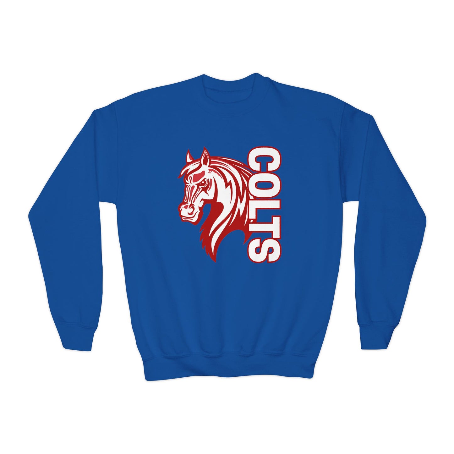 YOUTH -- Colts Mascot Head Horse West Jessamine Sweater
