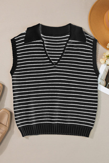 Striped Collared Neck Shirt
