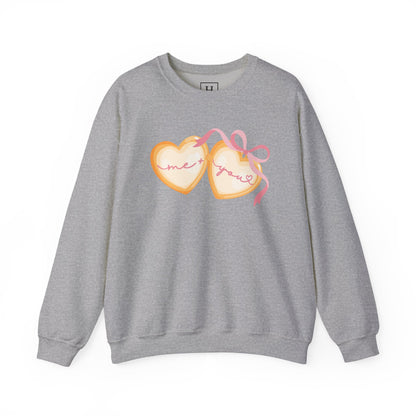 Me + You Heart Locket with Pink Bow Sweatshirt