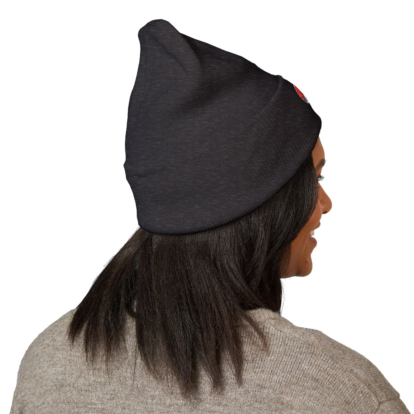 "Diet Coke" Heart Embroidered Cuffed Beanie — Classic Script Winter Hat