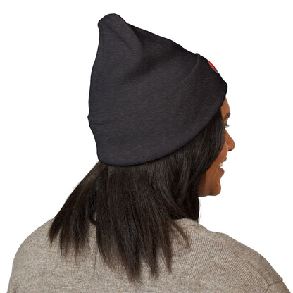 "Diet Coke" Heart Embroidered Cuffed Beanie — Classic Script Winter Hat