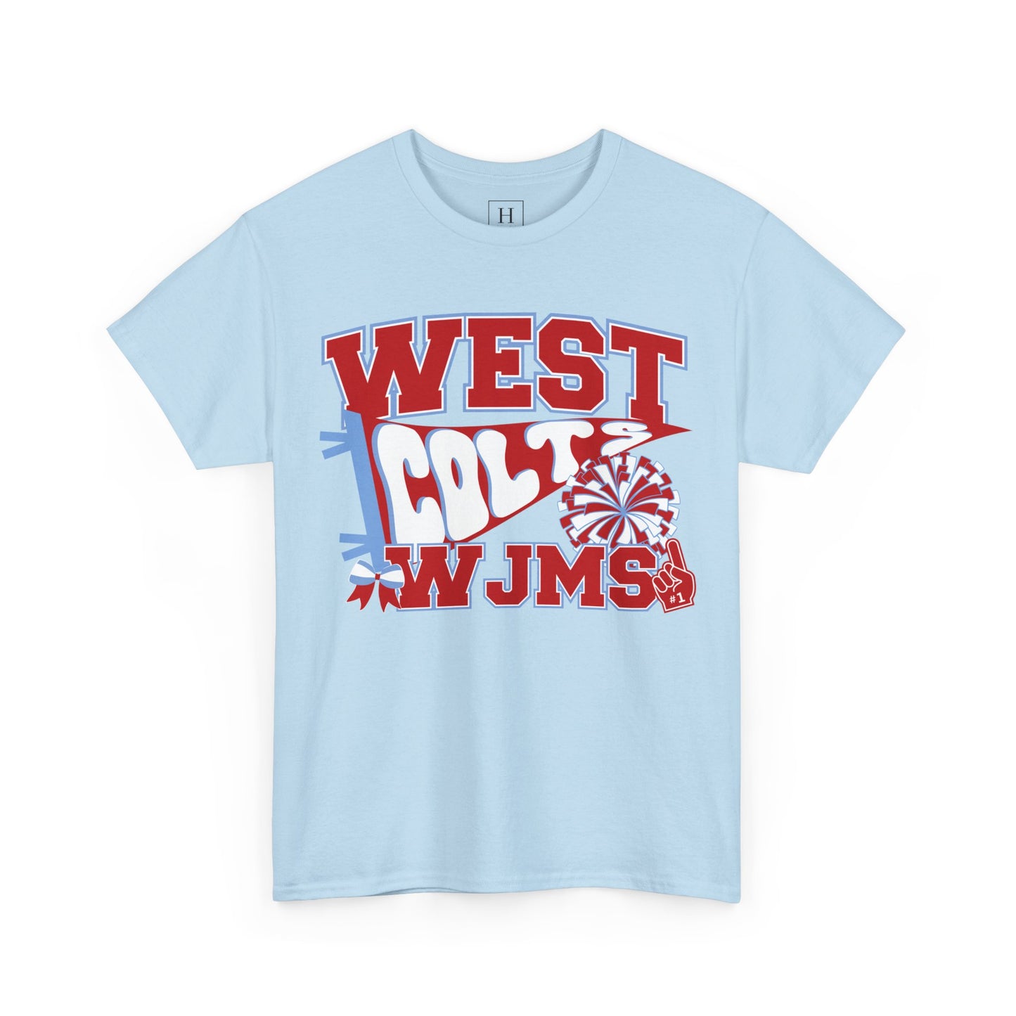 West Jessamine WJMS Colts Fan Tee —  Front & Back Unisex Tee