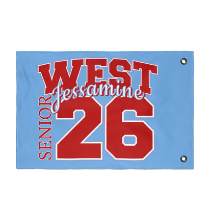 Senior West '26 - Personalized Double-Sided Flag