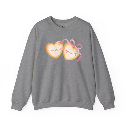 Me + You Heart Locket with Pink Bow Sweatshirt