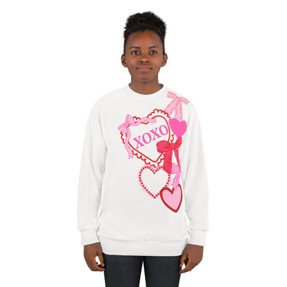 XOXO Hearts & Bows Sweatshirt — Cute Soda Logo All-Over Print
