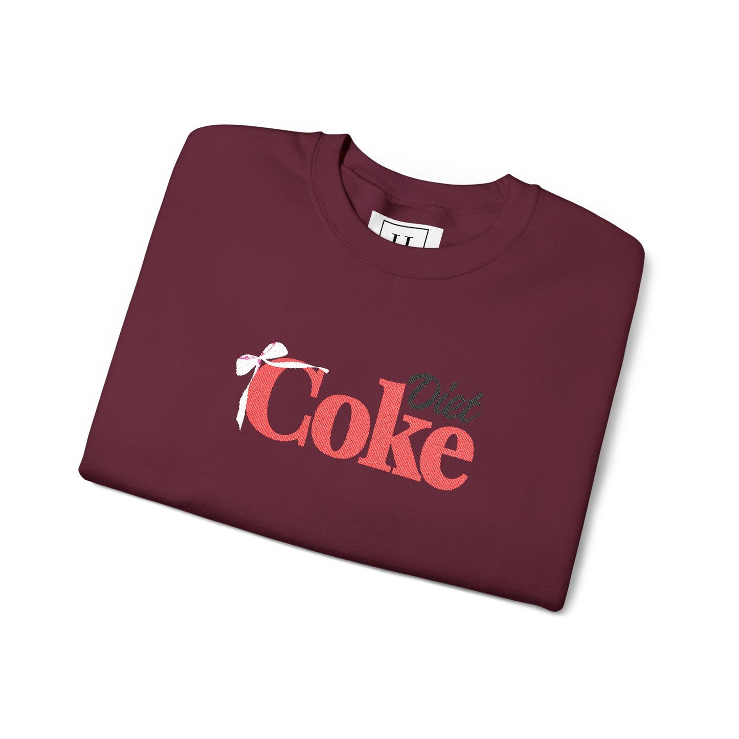 Bow 'Diet Coke' Crewneck Sweatshirt - Embroidered