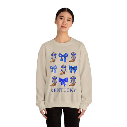 Kentucky Wildcats Coquette Cowgirl Boots & Bows Sweater