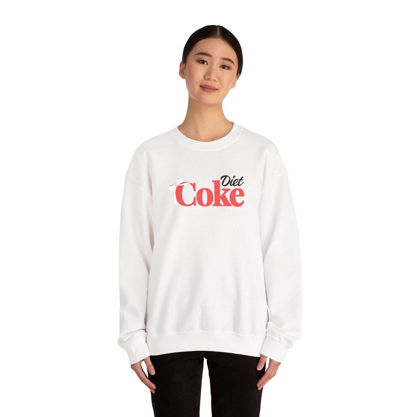 Bow 'Diet Coke' Crewneck Sweatshirt - Embroidered