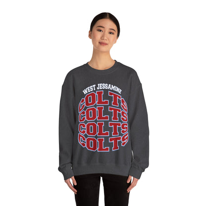 West Jessamine Colts Crewneck Sweatshirt — School Spirit Pride - Unisex