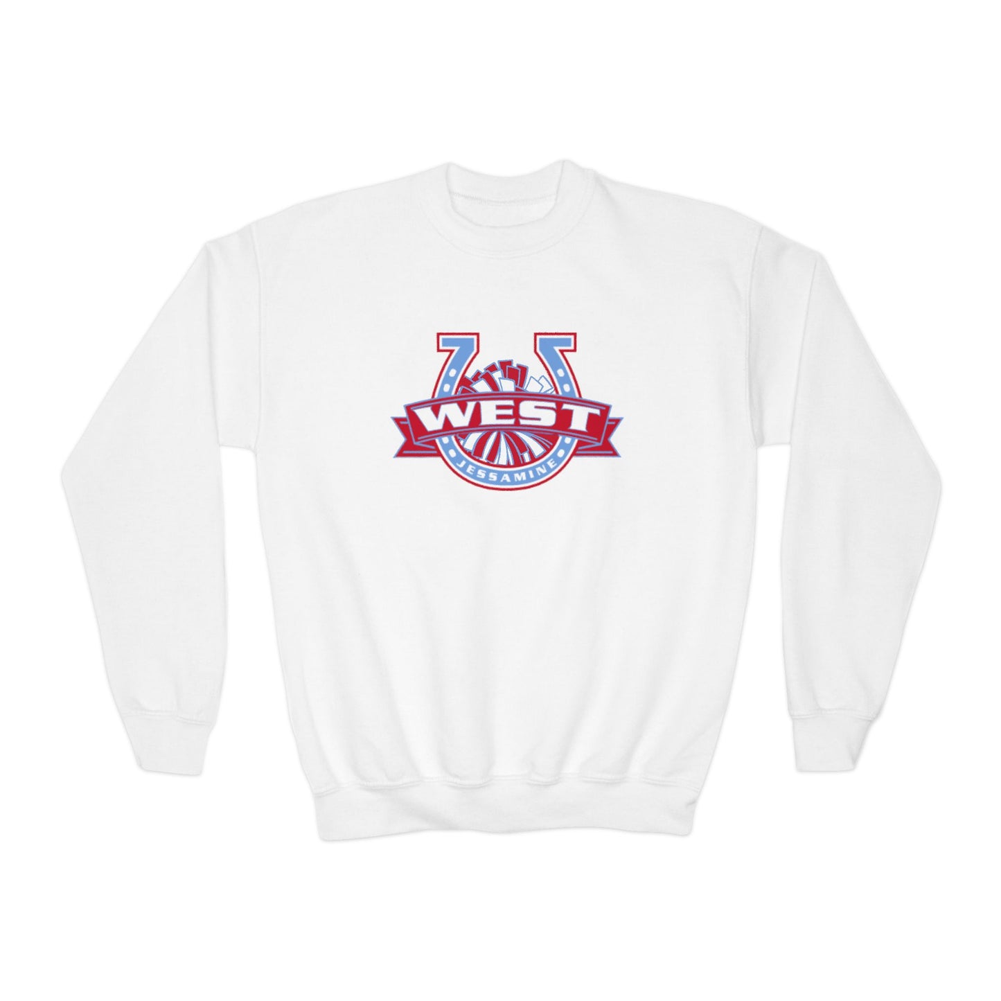 YOUTH -- West Jessamine Horseshoe Logo w/ Pom Sweatshirt